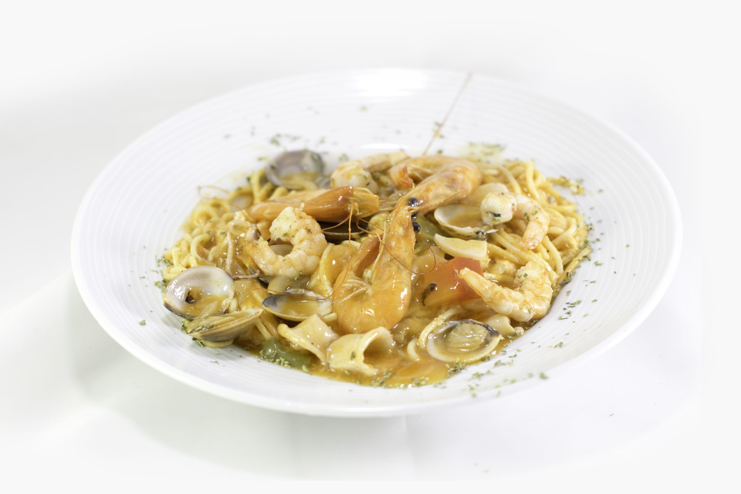 Espaguetis frutos del mar